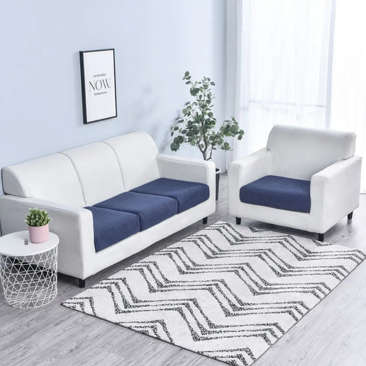 HousseEase™Bleu foncé : La Solution Parfaite pour Protéger et Embellir vos Coussins de Canapé