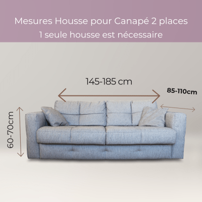 Housse de canapé d'angle : LoungeProtec™ - Blanc&Vert - Housse de canapé