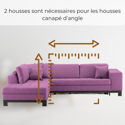 Housse de canapé d'angle : LoungeProtec™ - Blanc&Vert