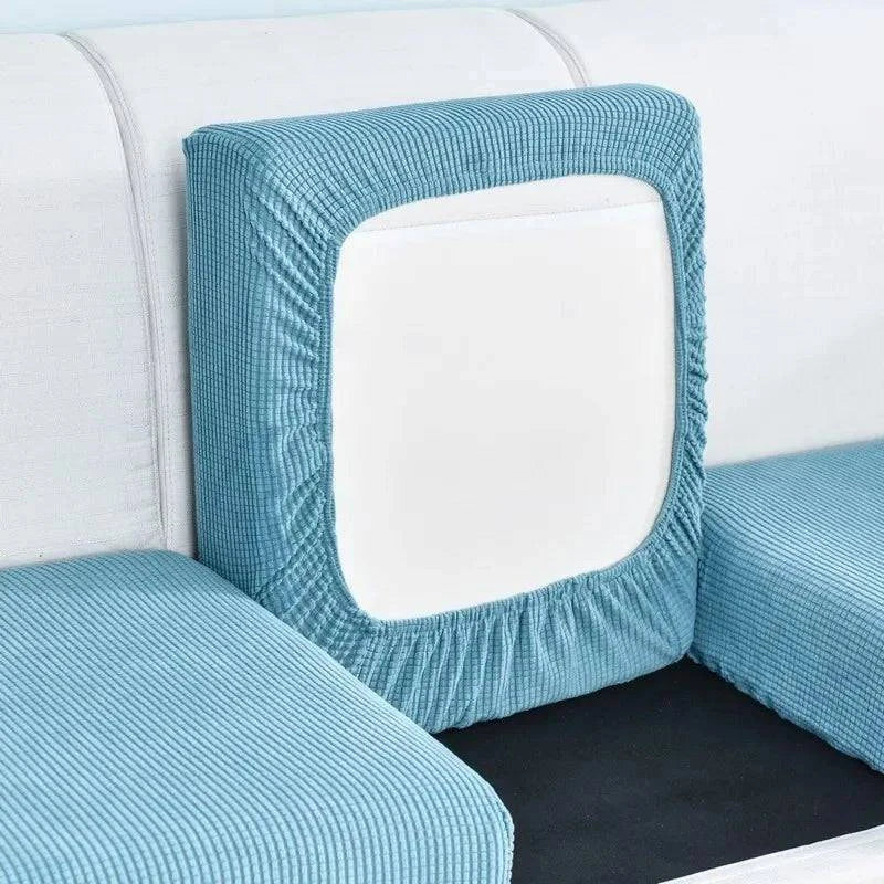 HousseEase™ Bleu Fleuve : La Solution Parfaite pour Protéger et Embellir vos Coussins de Canapé - Housse de canapé