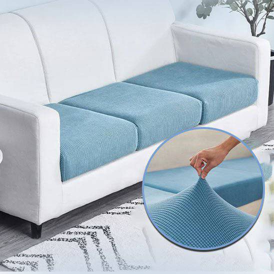 HousseEase™ Bleu Fleuve : La Solution Parfaite pour Protéger et Embellir vos Coussins de Canapé - Housse de canapé