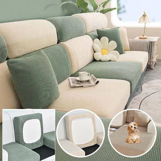 HousseEase™Beige : La Solution Parfaite pour Protéger et Embellir vos Coussins de Canapé - Housse de canapé